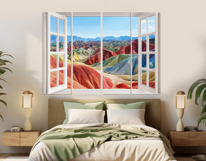 Zhangye Danxia Canvas Print – Framed Cotton Gallery Wrapped Canvas Art