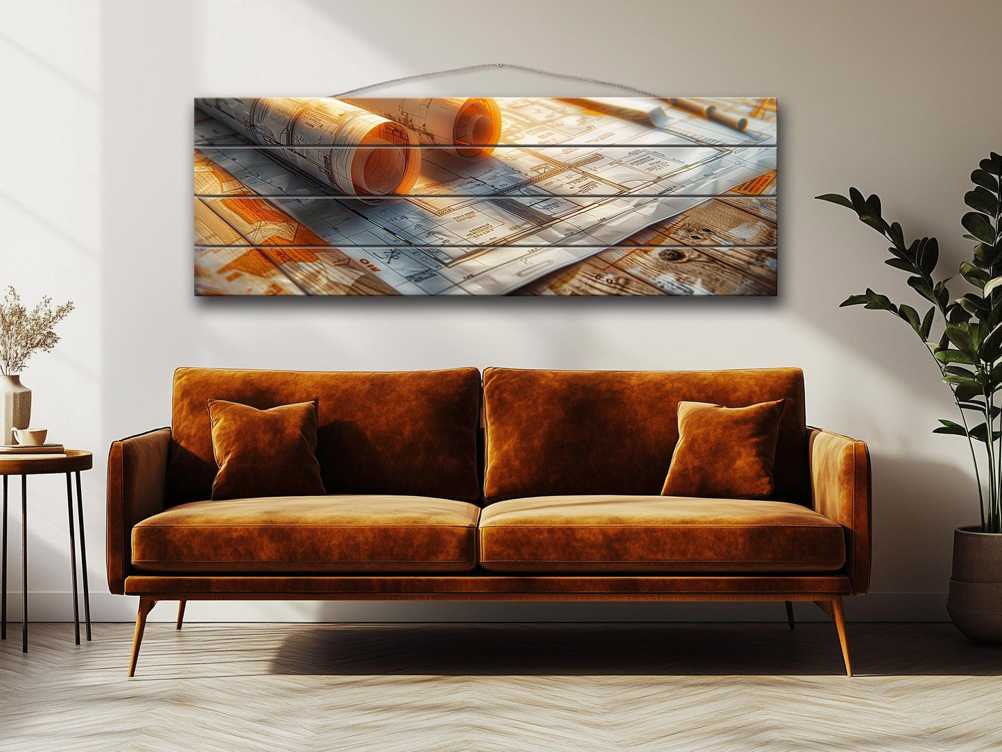 Wooden Wall Art – Natural Wood Print | Contemporary Architecture Print Decor