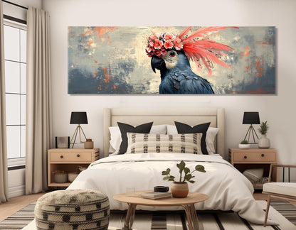Watercolor Parrot Canvas Print - Framed Canvas Print With Floating Frame Option