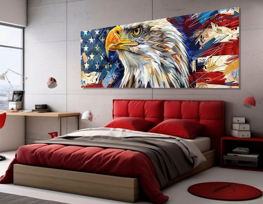 American Bald Eagle Canvas – Framed Cotton Canvas Print | Ready to Hang Wall Art
