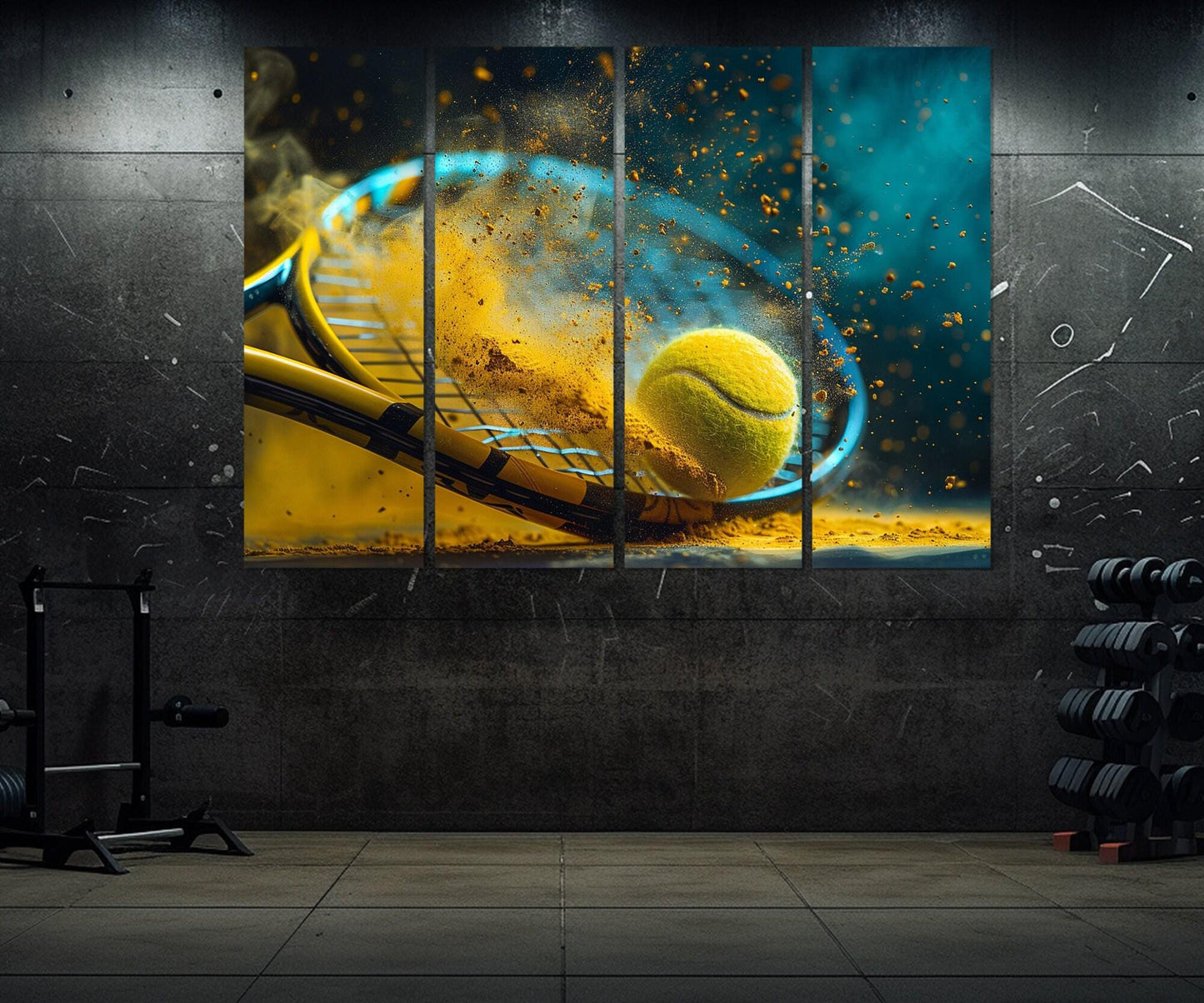 Tennis Canvas Print – Framed Cotton Canvas Wall Art | Ready To Hang Sports Decor