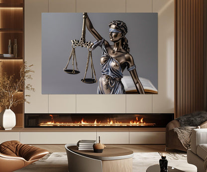 Femida Canvas Print – Lady Justice Art | Lawyer Gift Canvas | Framed Wall Decor