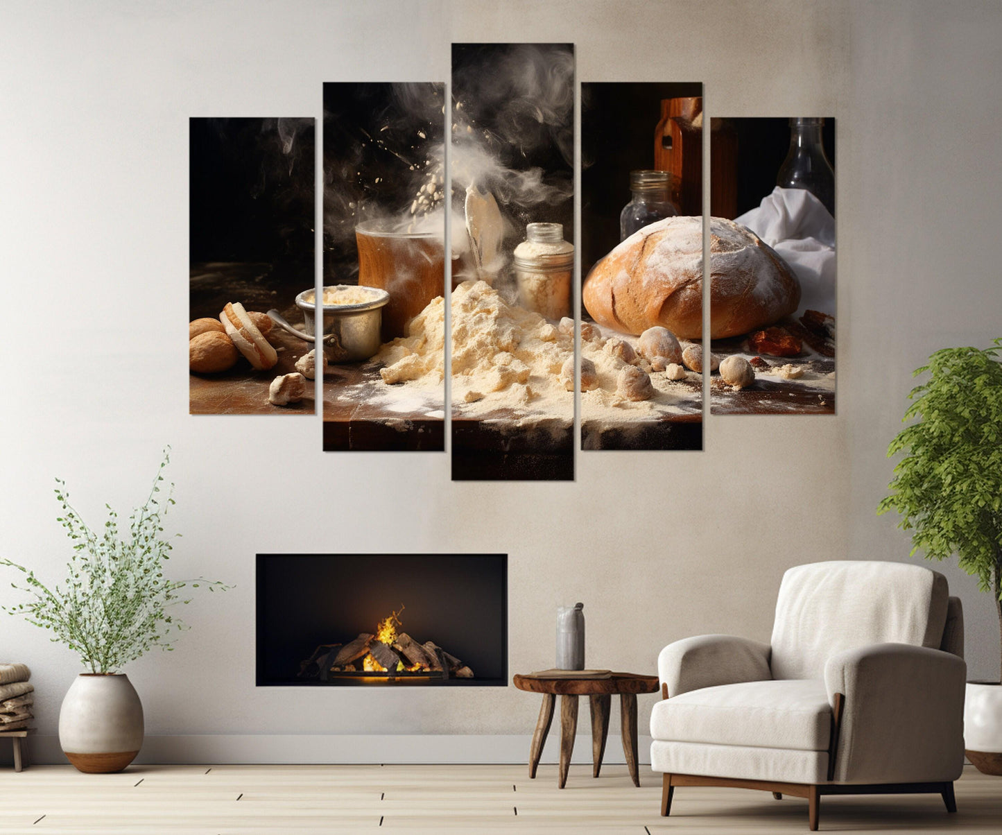 Bakery Wall Decor – Bread Canvas Print | Framed Kitchen Baking Art Gift