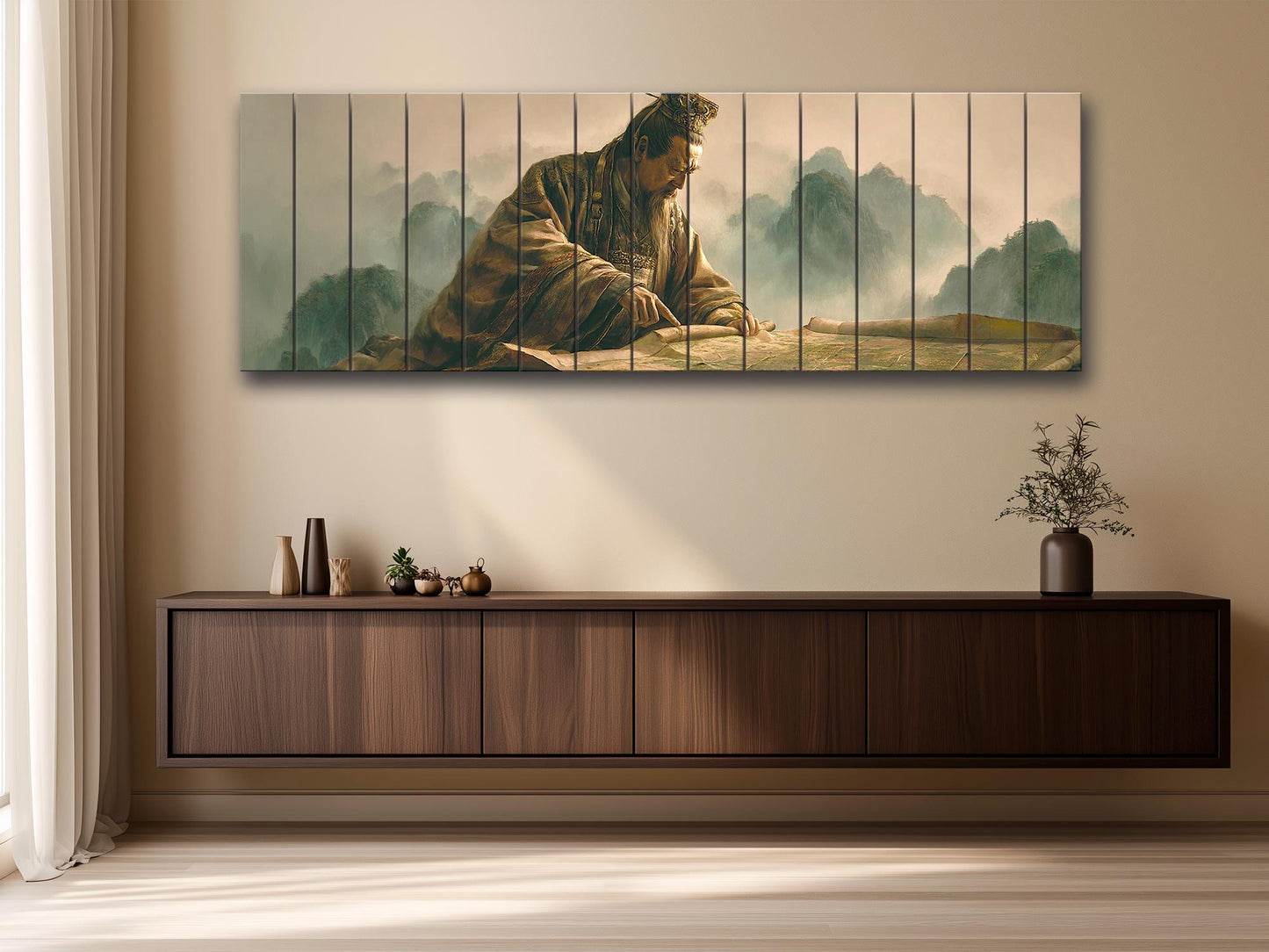 Sun Tzu Ancient Strategist Print on Wood