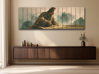 Sun Tzu Ancient Strategist Print on Wood