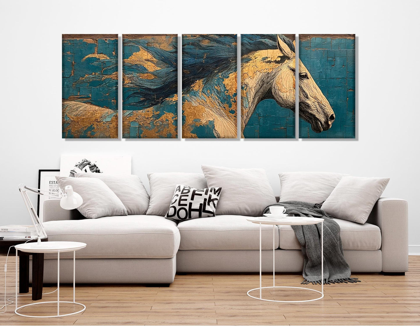 Galloping Horse Canvas Print – Abstract Horse Wall Art | Framed & Ready to Hang
