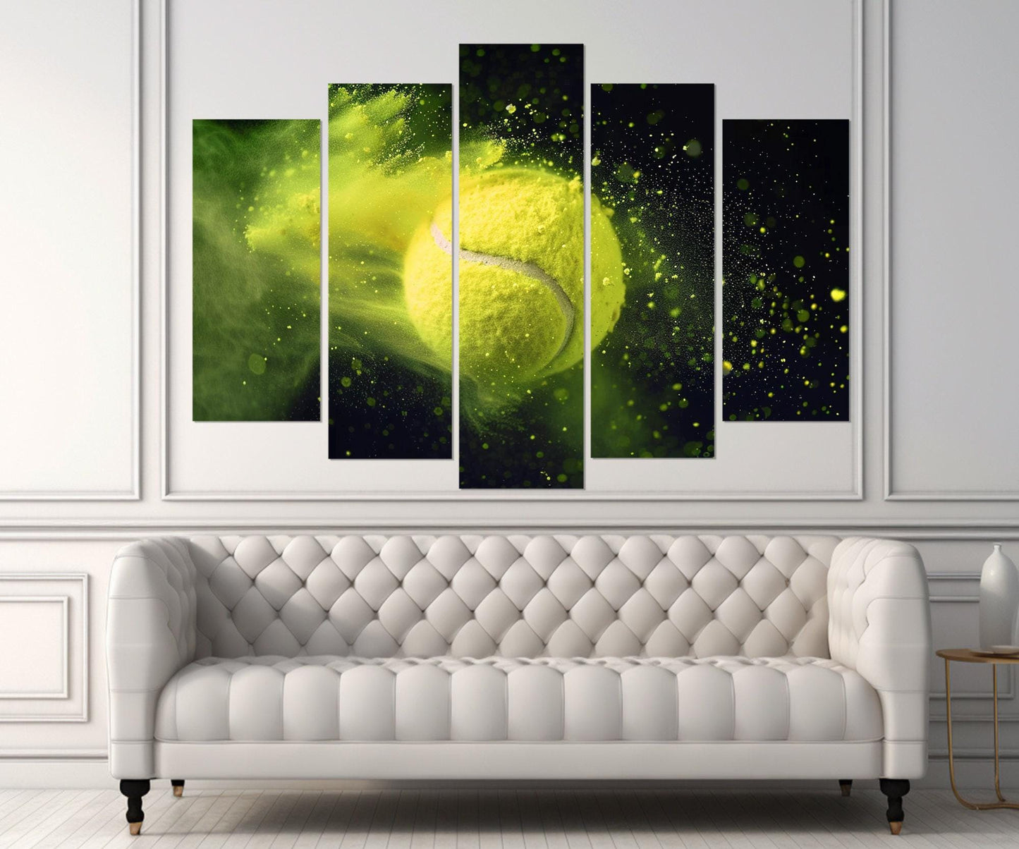 Tennis Canvas Print – Abstract Tennis Wall Art | Framed Painting, Ready to Hang