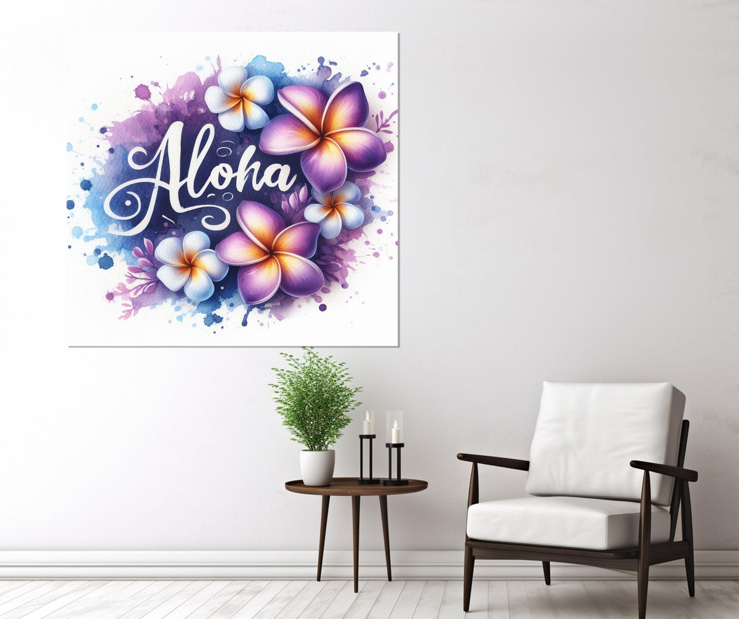 Hawaii Sign Canvas Print, Aloha Wall Art, Framed and Ready to Hang