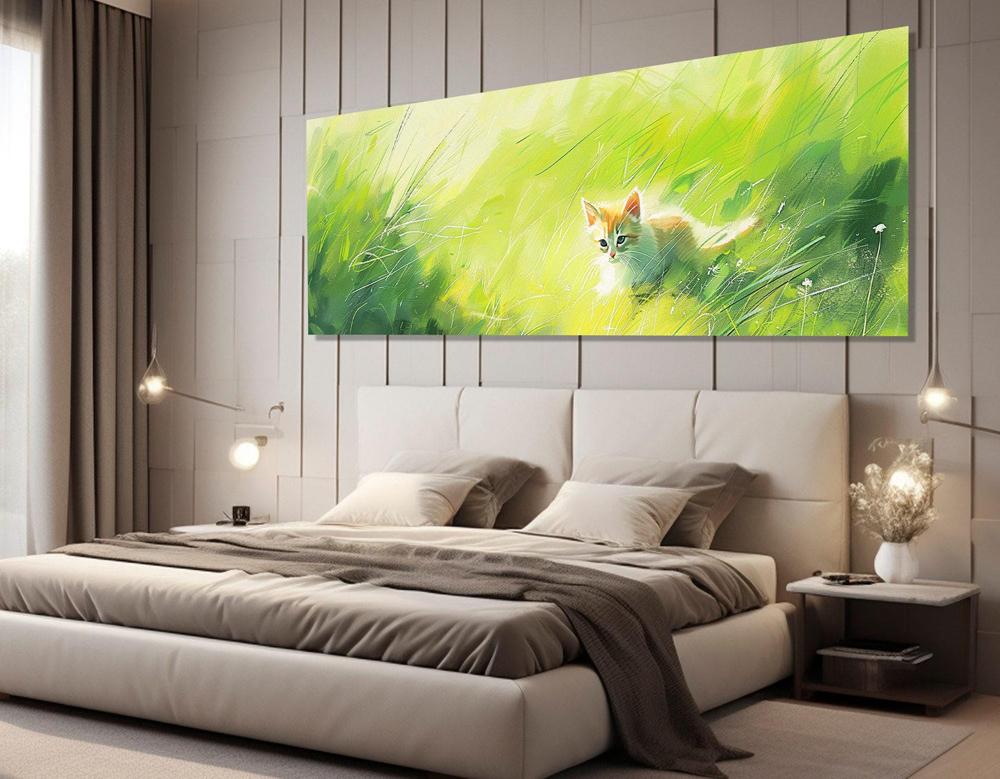 Kitty Canvas Print - Framed Cotton Canvas Painting | Ready to Hang Art