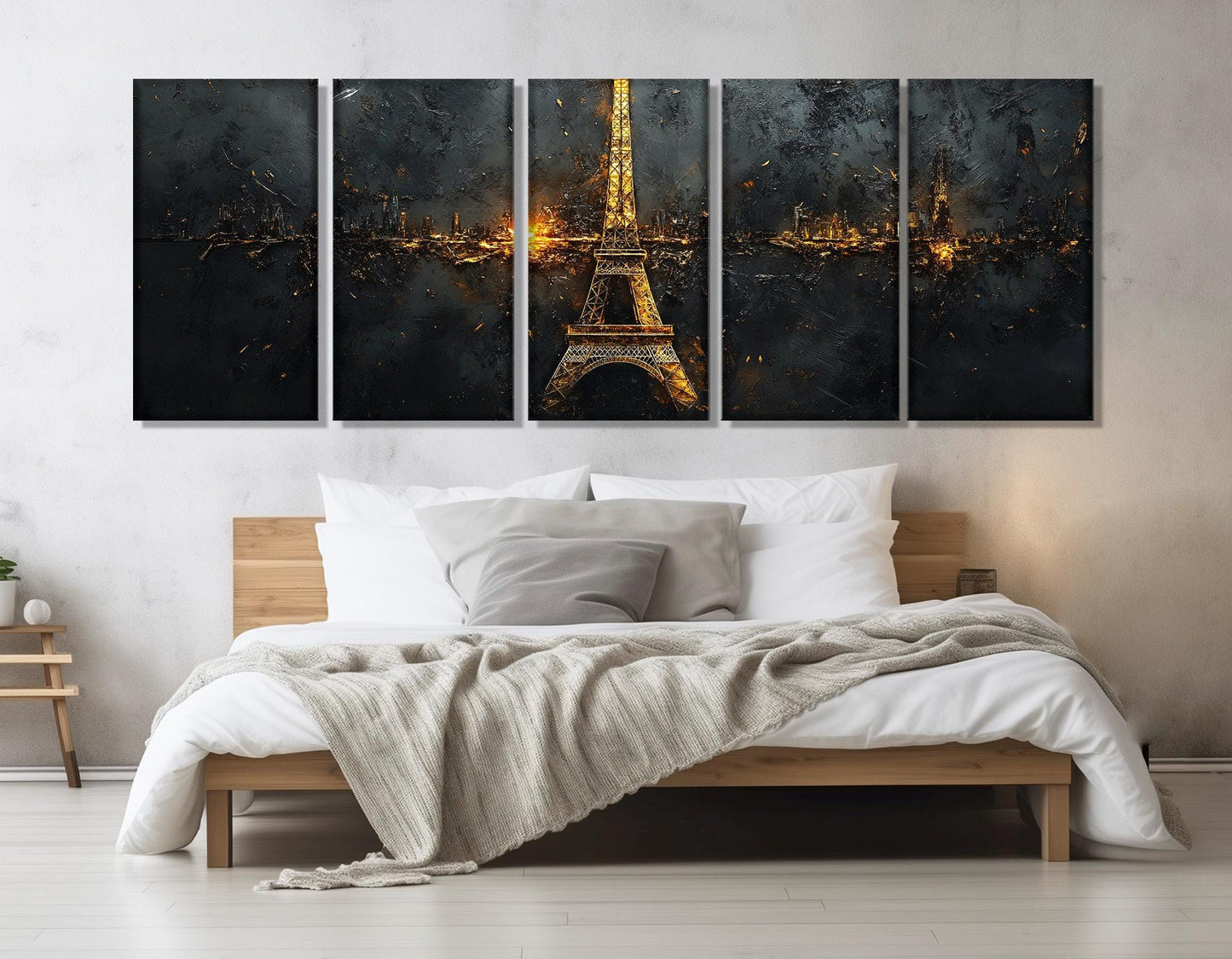 Eiffel Tower Canvas Print – Abstract Paris Wall Art | Framed, Ready to Hang