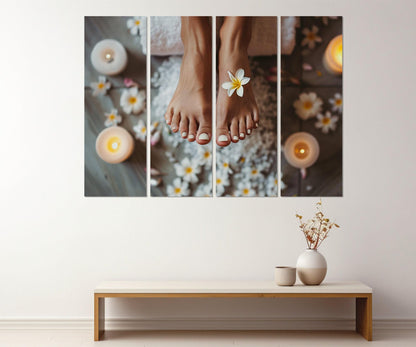Pedicure Wall Art – Female Feet Spa Canvas Print | Cotton Gallery Wrapped Canvas