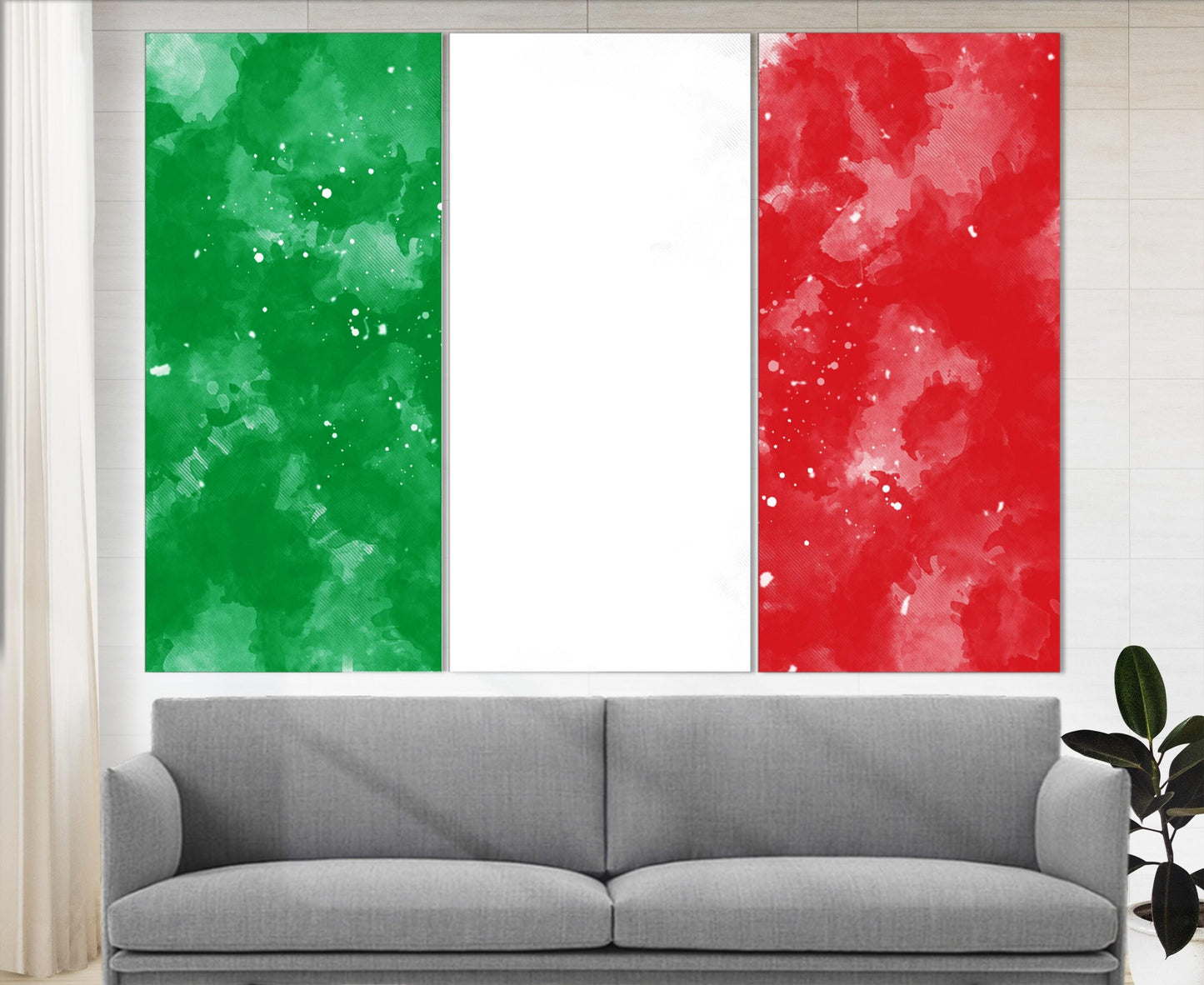 Italy Flag Canvas Print - Framed Ready To Hang Cotton Canvas Art