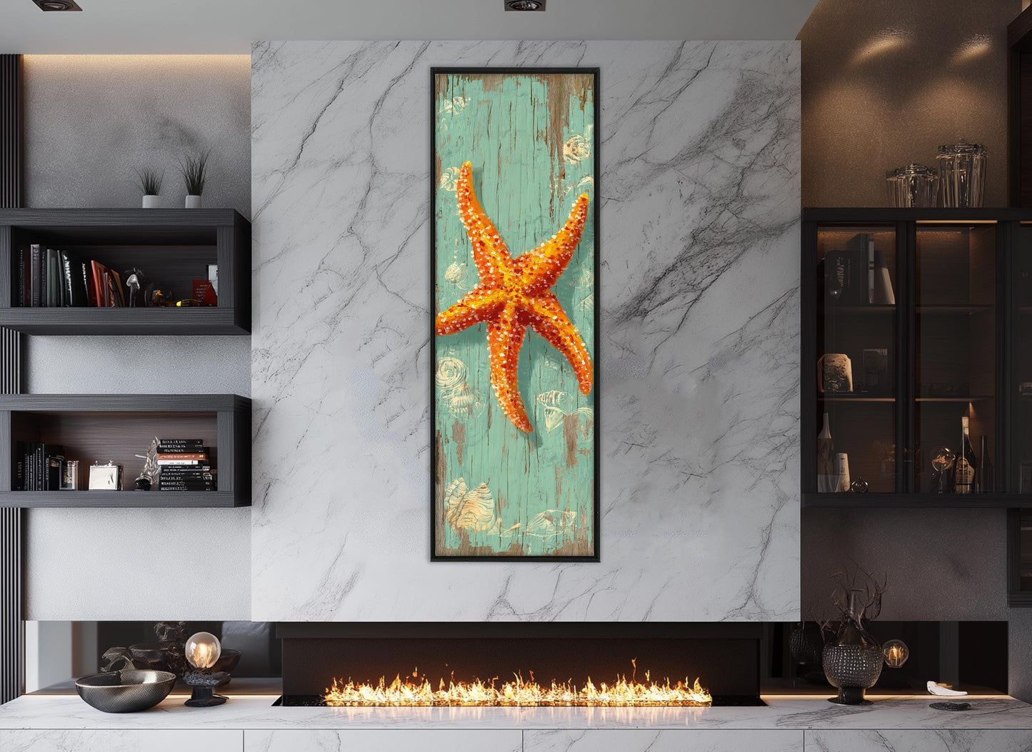 Sea Star Canvas Print – Underwater Wall Art | Framed Canvas Art Ready to Hang