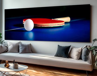 Table Tennis Wall Art – Framed Table Tennis Poster | Ping Pong Canvas Decor