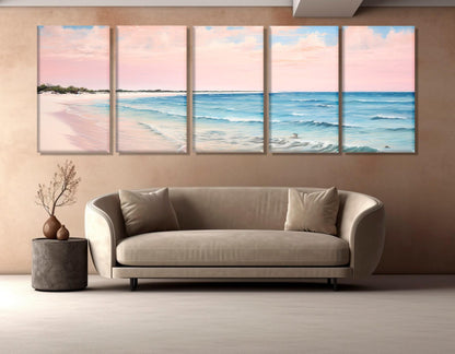 Pink Sand Beach Canvas - Harbour Island Bahamas Wall Art | Framed Gallery Wrapped Print