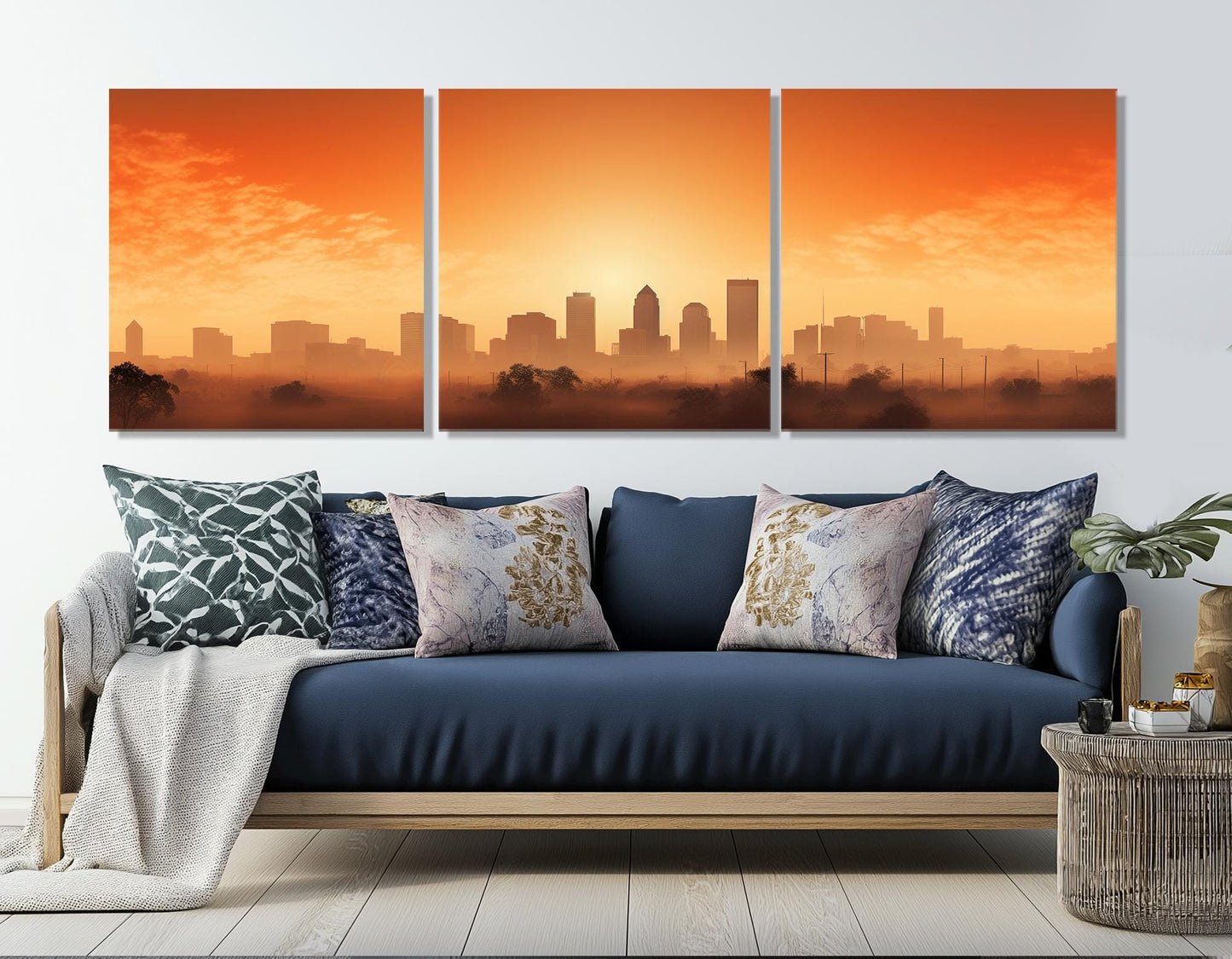 Fort Worth Canvas Print – Large Abstract Wall Art | Ready to Hang Cotton Canvas