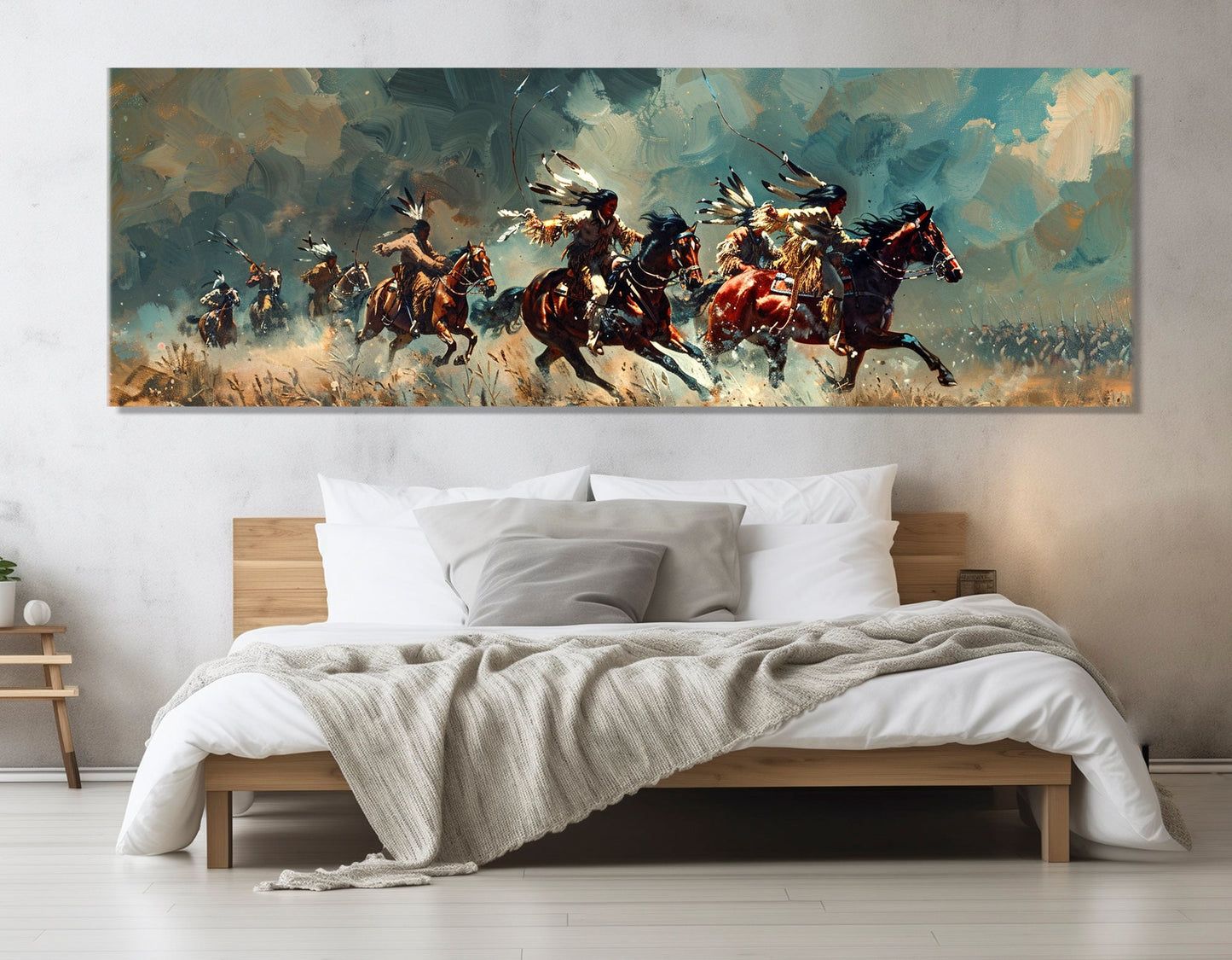 Native Americans Canvas Art – Framed Canvas Print Ready to Hang | Tribal Wall Decoration