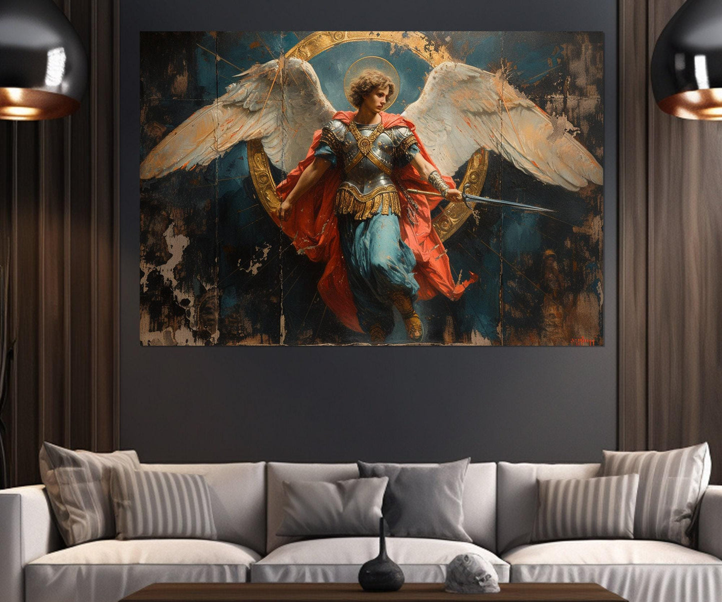 Saint Michael Canvas Print - Christian Wall Art | Ready to Hang Gallery Wrapped Canvas