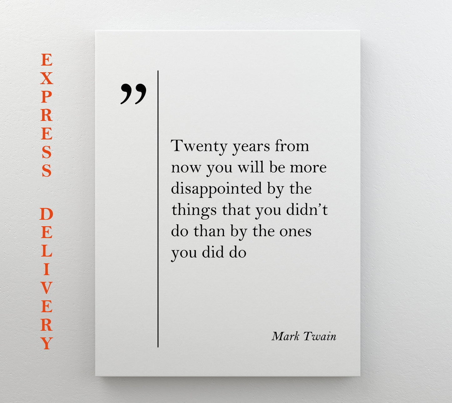 Mark Twain Quote Canvas – Framed Canvas Art | Motivational Wall Art, Ready to Hang