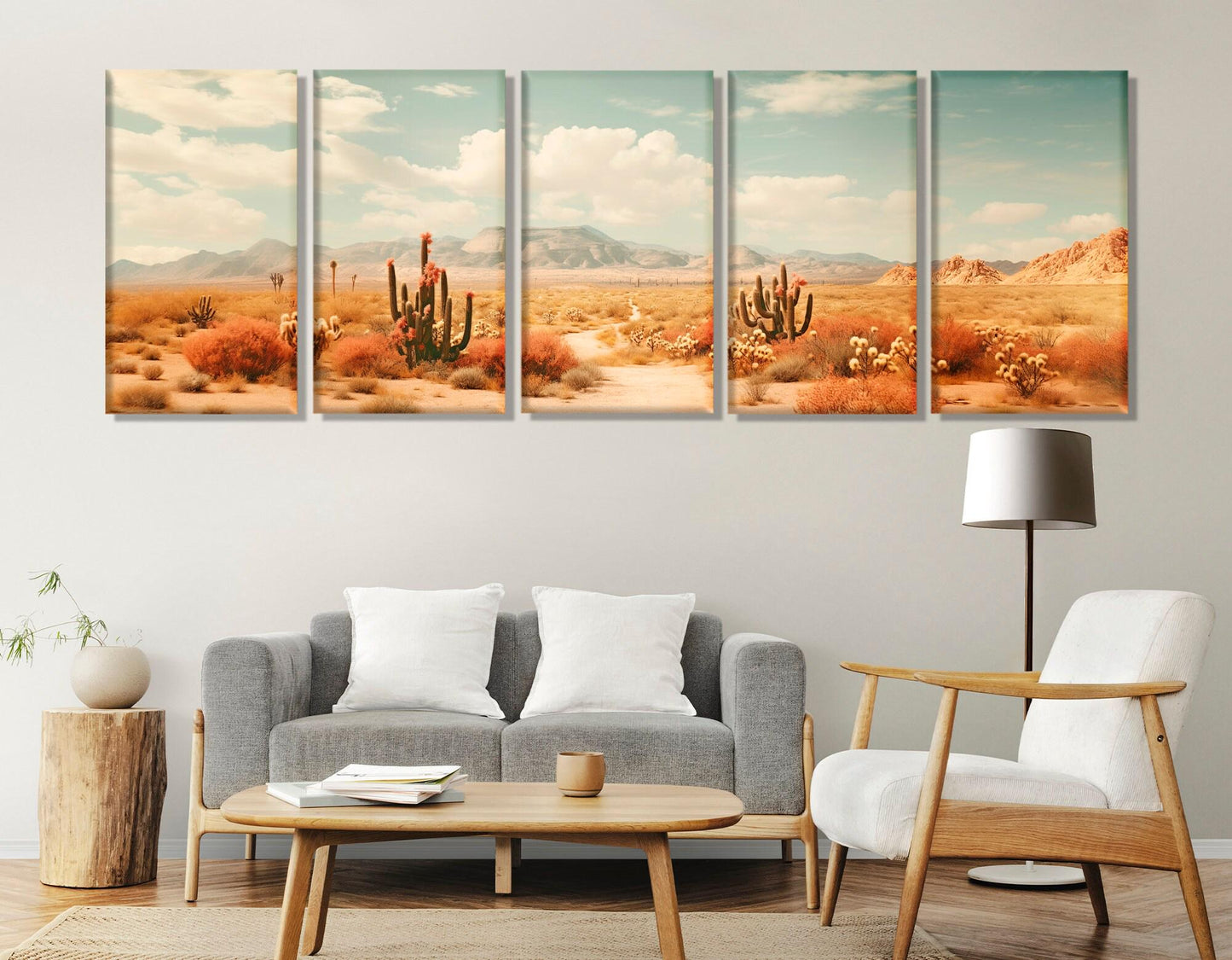 Desert Canvas Print – Large Sonoran Desert Art | Framed Canvas Wall Art Ready to Hang