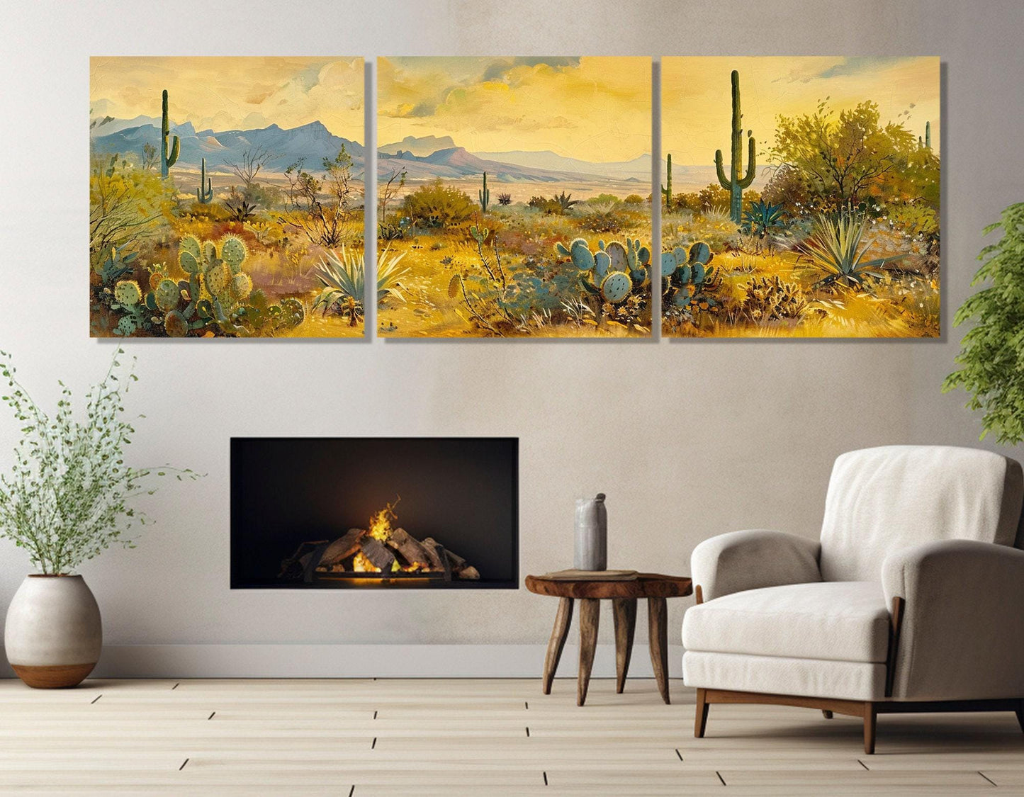 Arizona Desert Canvas Print – Sonoran Desert Wall Art | Framed & Ready to Hang
