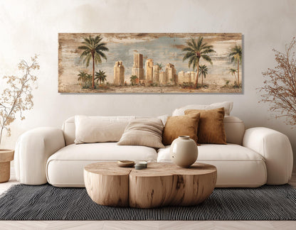 Vintage Miami Canvas Print - Retro Miami Poster | Gallery Wrapped Canvas Ready to Hang
