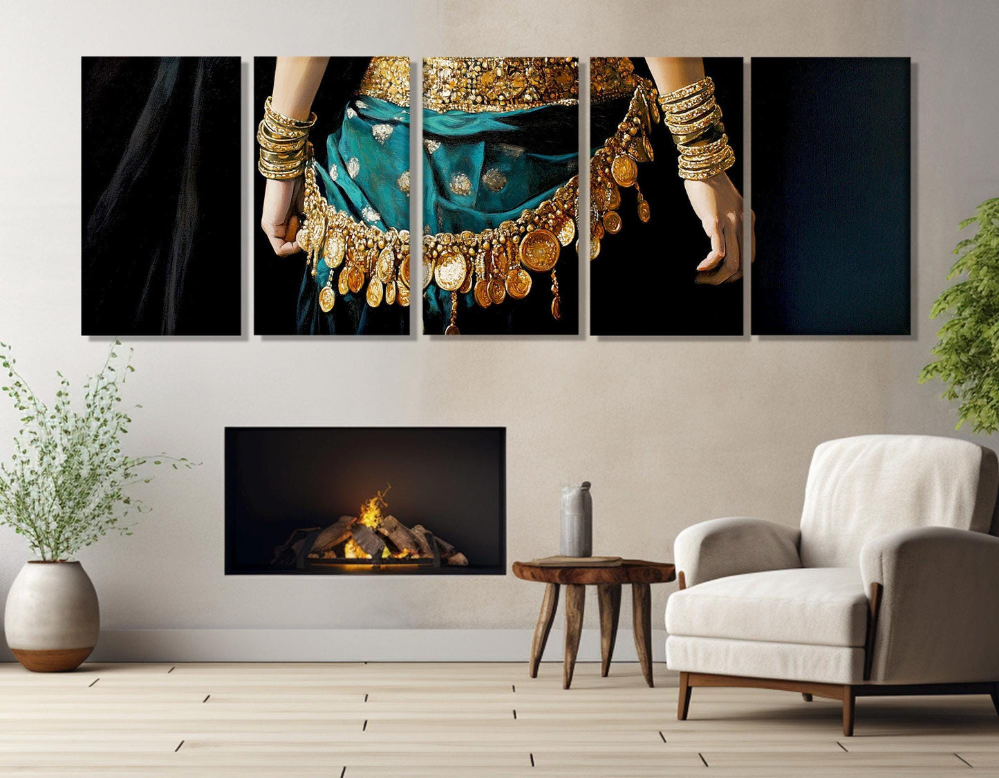 Oriental Dance Canvas Print – Framed Floating Frame Art | Ready to Hang Cotton Canvas