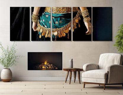 Oriental Dance Canvas Print – Framed Floating Frame Art | Ready to Hang Cotton Canvas