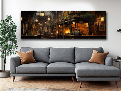 Irish Pub Wall Art – Rustic Wood Plank Artwork | Vintage Pub Print on Wood
