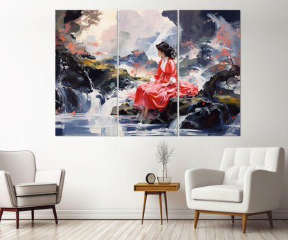 Japanese Wall Art – Abstract Japanese Canvas Print | Framed Canvas Art Ready to Hang