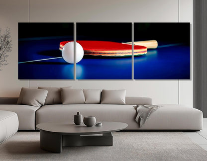 Table Tennis Wall Art – Framed Table Tennis Poster | Ping Pong Canvas Decor