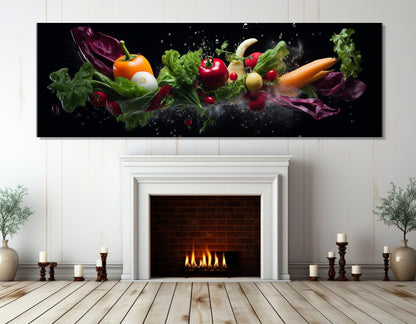 Vegetables Canvas Print – Modern Kitchen Wall Decor | Framed & Ready to Hang