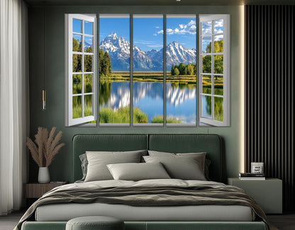 Grand Teton Canvas Print – Ready to Hang Cotton Canvas with Floating Frame | Wyoming Wall Art