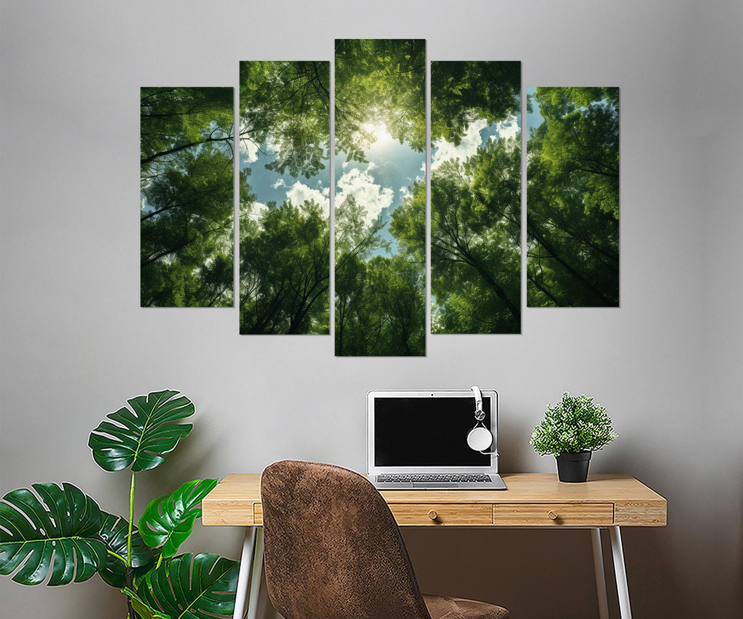 Forest Canvas Print – Nature Wall Art | Framed Green Trees, Ready to Hang