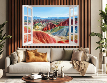 Zhangye Danxia Canvas Print – Framed Cotton Gallery Wrapped Canvas Art