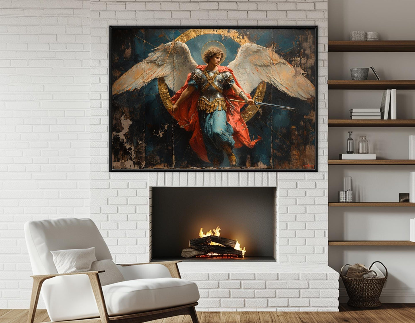 Saint Michael Canvas Print - Christian Wall Art | Ready to Hang Gallery Wrapped Canvas