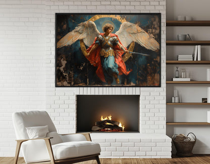 Saint Michael Canvas Print - Christian Wall Art | Ready to Hang Gallery Wrapped Canvas