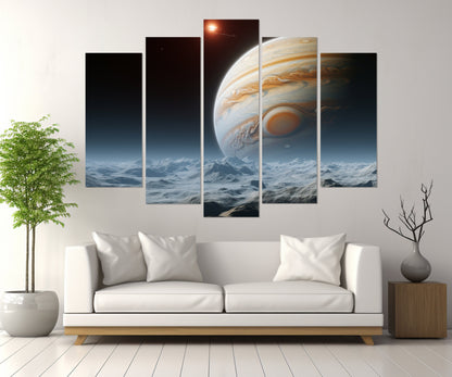Abstract Jupiter Canvas | Jupiter Wall Art - Framed Poster, Floating Frame Canvas