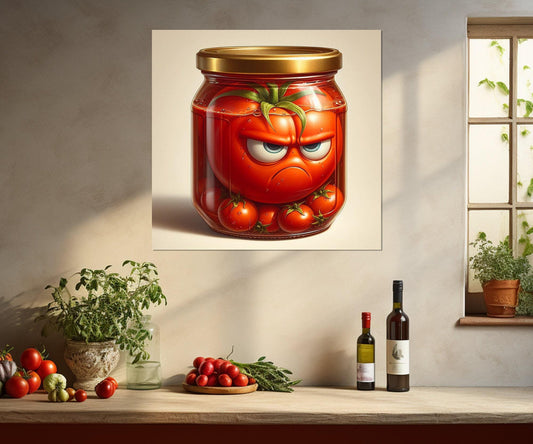 Pickled Tomato Canvas - Framed Kitchen Wall Decor | Ready to Hang Cotton Print