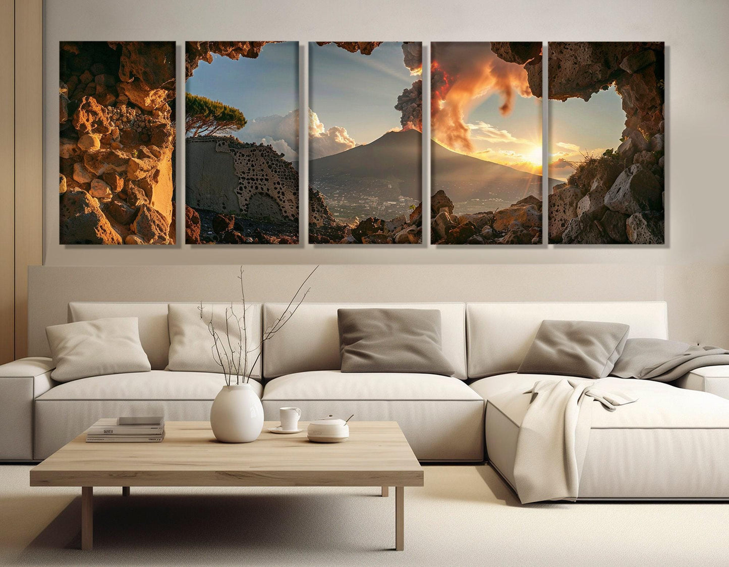 Etna Volcano Canvas Print – Framed Cotton Canvas Wall Art | Volcano Eruption Painting