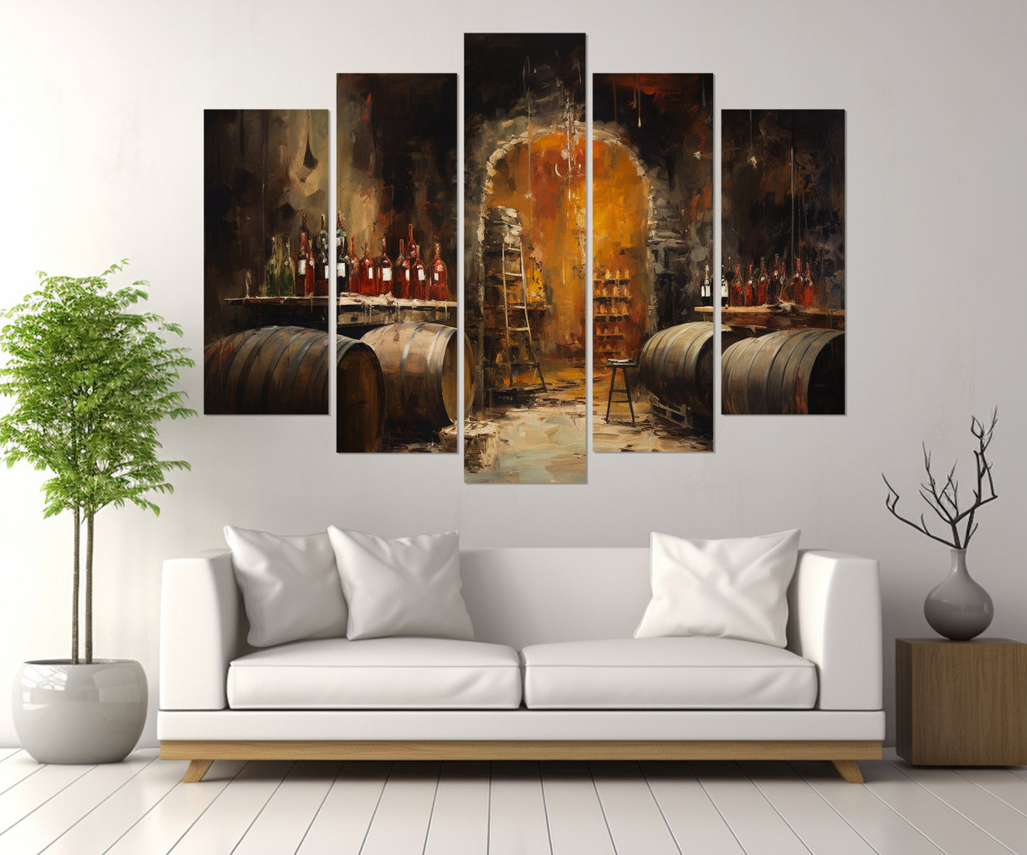 Vintage Wine Wall Art – Wine Cellar Canvas Print | Framed & Ready to Hang