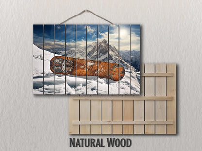 Snowboard Wall Art – Rustic Wood Wall Decor | Winter Cabin & Resort Gift