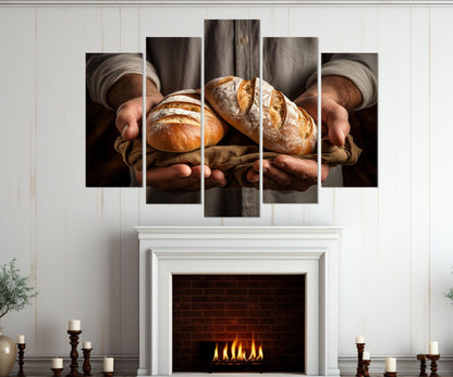 Bread Canvas Print – Bakery Wall Art | Framed Canvas Print Ready to Hang