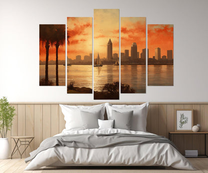 San Diego Canvas Print – Framed Cotton Gallery Wrapped Wall Art For Living Room