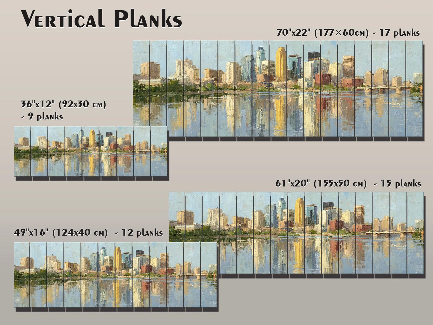 Minneapolis Skyline Wood Print – Rustic Wall Art | Panoramic Cityscape On Distressed Wood