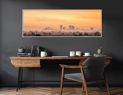 Fresno Canvas Print – Abstract Fresno Skyline Painting | Framed & Ready to Hang