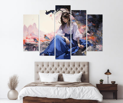 Asian Woman Canvas Print – Japanese Wall Art | Framed & Ready To Hang