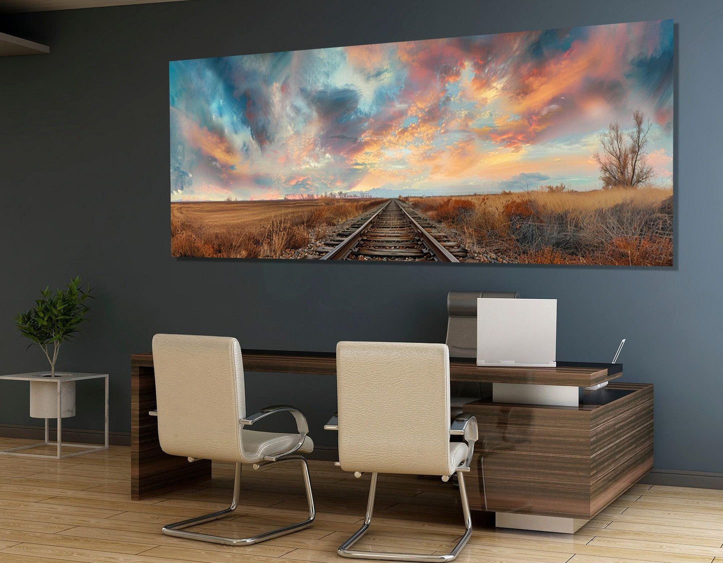 Scenic Railroad Canvas Print – Railway Wall Art | Framed & Ready to Hang