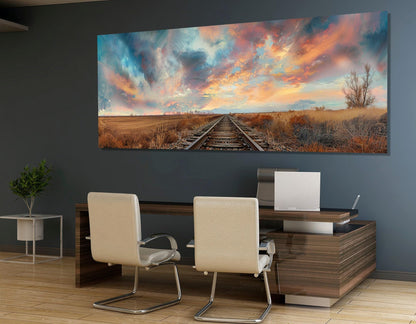 Scenic Railroad Canvas Print – Railway Wall Art | Framed & Ready to Hang