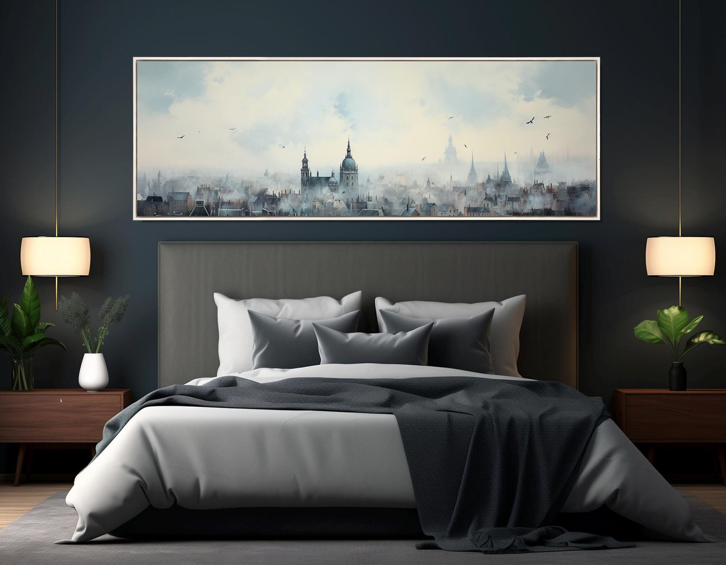 Abstract Brussels Canvas Print, Brussels Wall Art, Belgium Painting, Framed and Ready to Hang